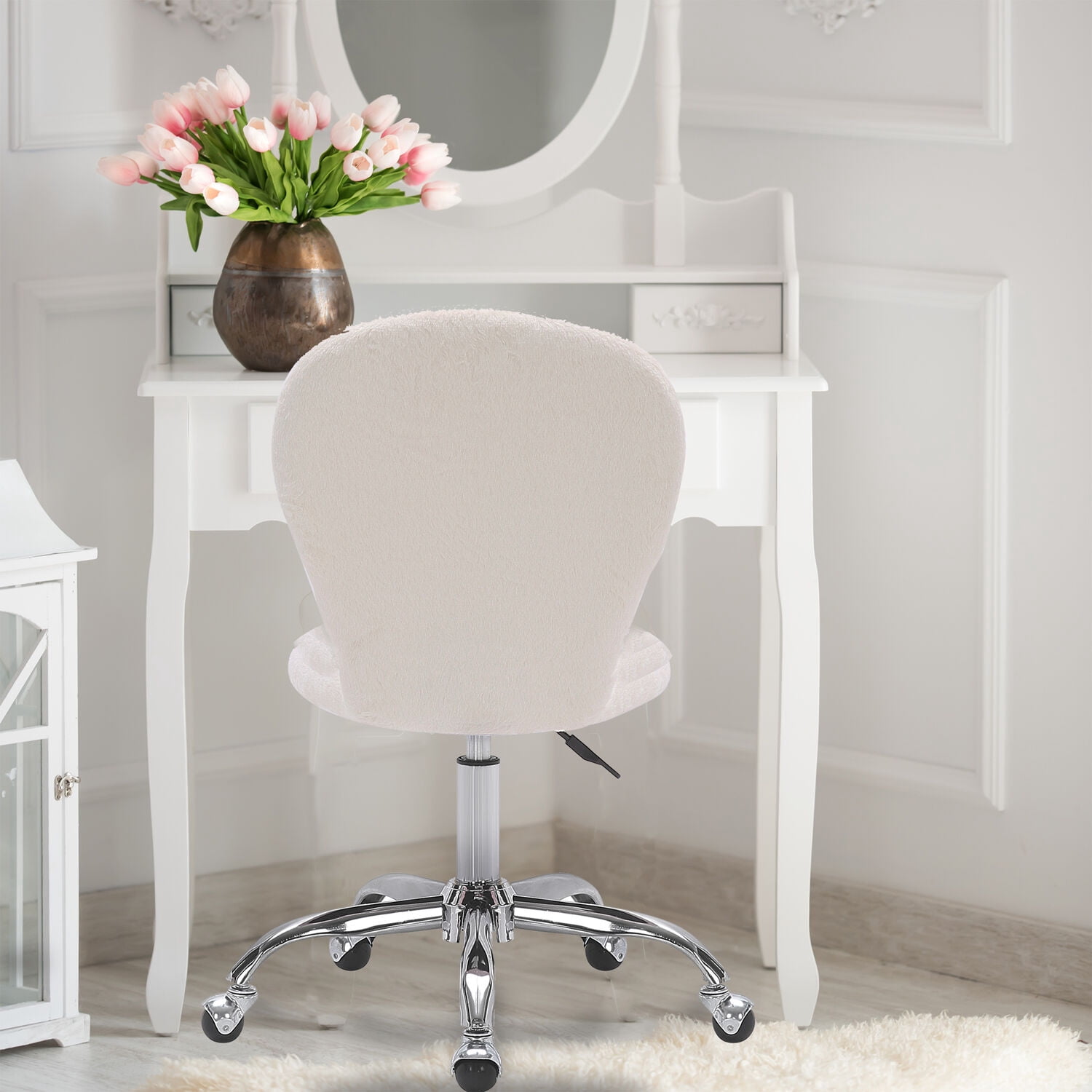 Critter Sitters Emmy 15.5 in Task Chair with Adjustable Height & Swivel, 220 lb. Capacity, White