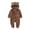 Brown, variant on Baby Infant Girls Boys Bear Onesie Outfit Newborn Fleece Jumpsuit Fall Winter Hooded Romper Coat Padded Bodysuit Outwear Snowsuit for 0-12 Months