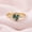 Rose Plated, variant on Moss Agate Heart Ring, 925 Sterling Silver Yellow Gold Plated Proposal Band Ring, Minimalist Ring, Wedding Anniversary Gift For Her, June Birthstone Ring