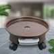 thumbnail image 4 of 2Pcs 33cm Plant Caddies, Round Flower Pot Mover, Interior Rolling Planter On Wheels, Outdoor Planter Trolley Tray Coaster, Coffee \u0026 White, 4 of 8