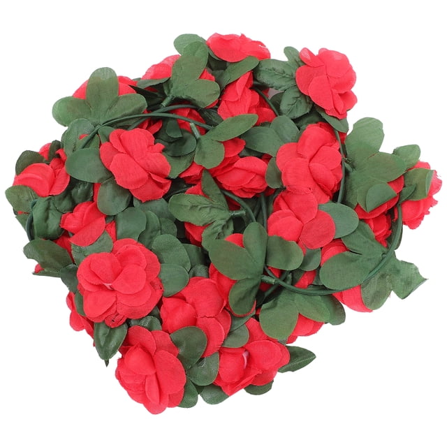 GOOHOCHY Guirnalda de flores artificiales colgantes de 6 piezas, guirnalda de rosas artificiales, vid de flores para boda