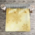thumbnail image 3 of Ambesonne Christmas Quilted Bedspread Set 3 Pcs, Snowflakes Noel Yule, King Size, Sand Brown White, 3 of 3