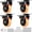 4 inches, variant on 4Pcs PVC Quiet Wear Swivels Caster with Brakes PVC Casters with Locking Brake Suitable for Furniture