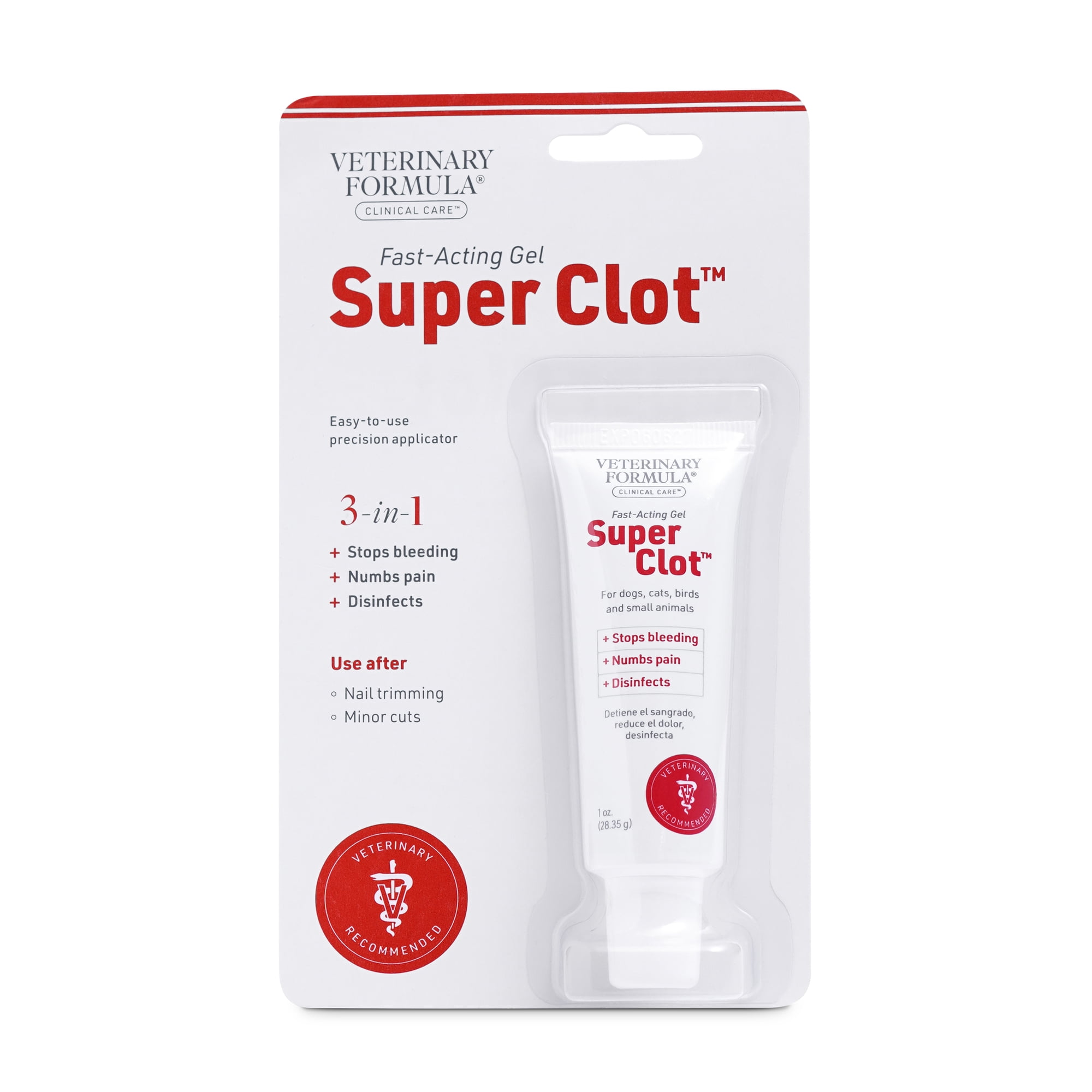Veterinary Formula Clinical Care Super Clot Styptic Gel for Dogs & Cats, 1 oz