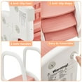 thumbnail image 5 of Juiluna Toddler Step Stool for Bathroom Sink, Kids 3 Step Stool with Safety Handles, Three Step Ladder for Kitchen, Bed, Toilet Potty Training, Non-Slip Standing Stool for Baby Learning, Pink, 5 of 9