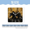 thumbnail image 2 of 10 Inch Wall Clock Battery Operated Square Clock for Office, Kitchen, Outdoor, Living Room,Bear In The Strange Forest Adorable, 2 of 4