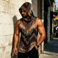 thumbnail image 5 of Digital Camo Sleeveless Hoodie For Men, Muscle Fit Pullover Tank with Kangaroo Pocket - Quick-Dry Workout Vest for Gym & Bodybuilding Brown XXXXL, 5 of 7