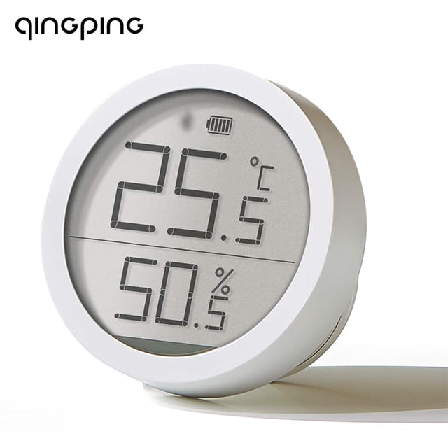 Riwcyla Smart Gadgets Indoor Temperature and Humidity LCD Display Sensor BT Compatible Mi Home APP Remote Access and Automation Air Conditioner Humidifier Accurate Measurement