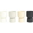 thumbnail image 4 of DecMode 4 Holder Multi Colored Metal Egyptian Mint, Mediterranean Fig, Sauvignon Blanc, and Vanilla Marshmallow Scented 12 oz 2 Wick Candle with White Wax, (Set of 4), 4 of 7