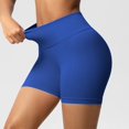 thumbnail image 7 of Htigea Clearance Shorts for Womenh Igh Waisted Biker Shorts Women Workout Gym Yoga-Shorts with Pockets Compression Pants Clearance Sale Blue,2XL, 7 of 7