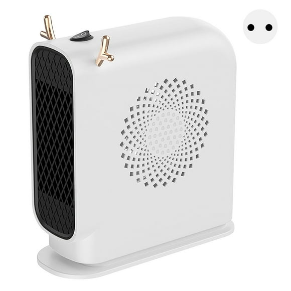Calentador eléctrico para espacios, calentador eléctrico portátil versátil de calentamiento rápido para el hogar, oficina, suministros de invierno, enchufe blanco de la UE de 220V
