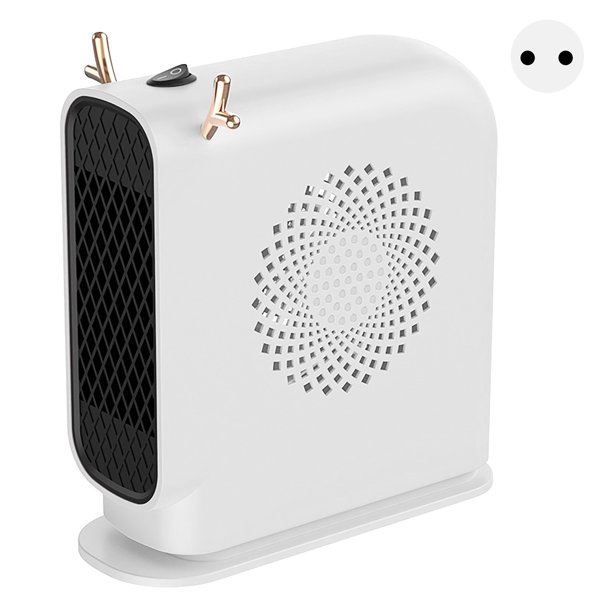Calentador eléctrico para espacios, calentador eléctrico portátil versátil de calentamiento rápido para el hogar, oficina, suministros de invierno, enchufe blanco de la UE de 220V