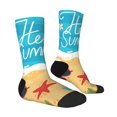 thumbnail image 4 of Yiaed Hello Summer1 Print Great elasticity Crew Socks Sports socks for Men and Women, 4 of 5