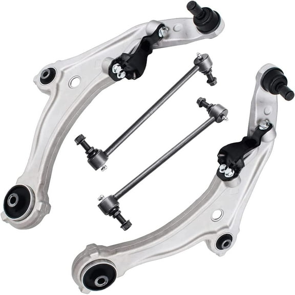 Detroit Axle - Front End Control Arms Kit for 2009-2014 Nissan Maxima, 2 Lower Control Arms with Ball Joints 2 Sway Bar End Links 2010 2011 2012 2013 Replacement
