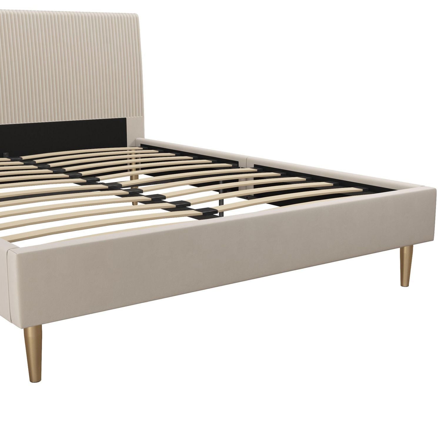 Mr. Kate Daphne Upholstered Bed, Full, Ivory Velvet