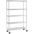 thumbnail image 3 of Seville Classics UltraDurable® 5-Tier NSF Steel Wire Shelving, 48" W x 18" D, Plated Steel, 3 of 8