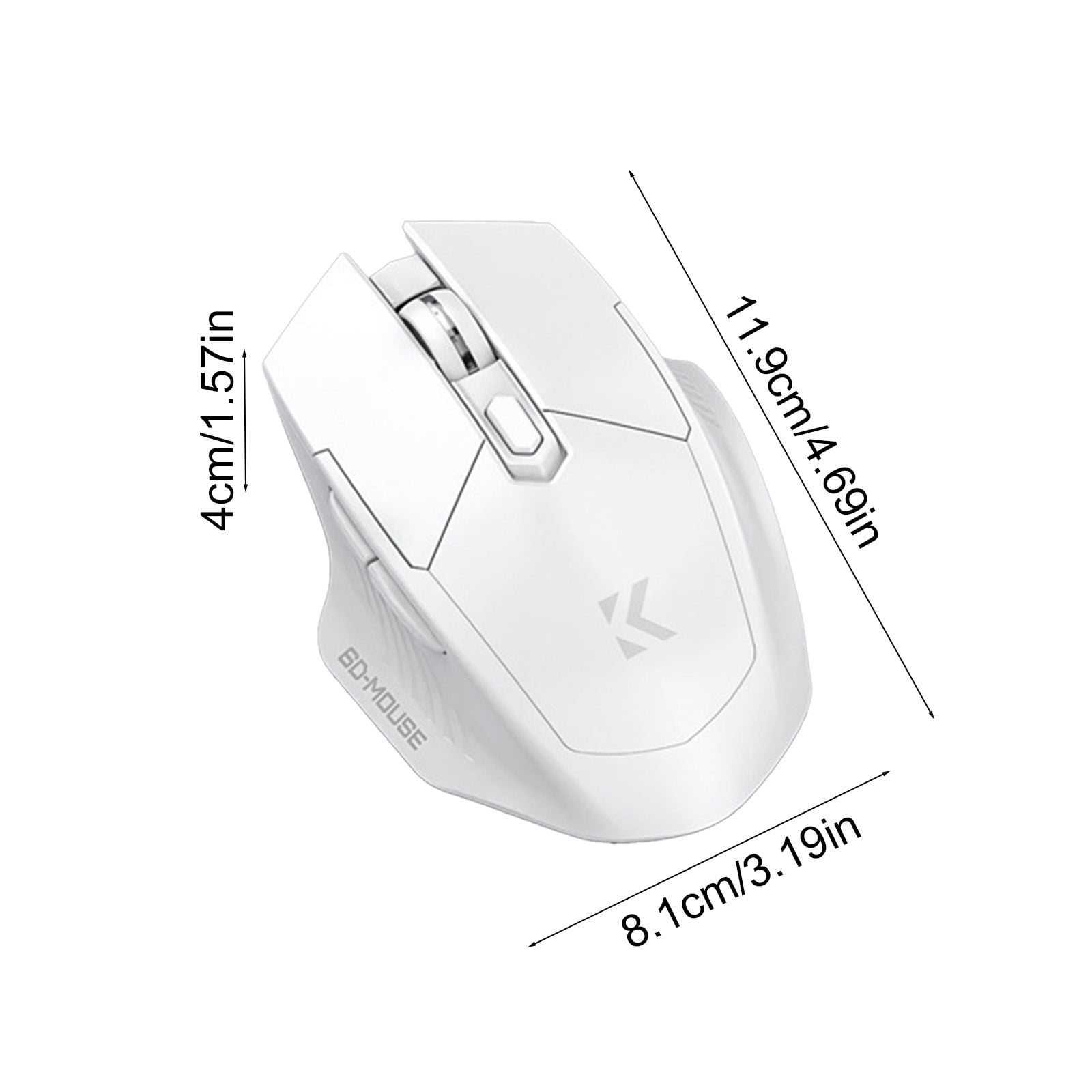 Yannianjz Wireless Gaming Mouse, Bluetooth 2.4G Dual Mode Silent Operation, Type-C Fast Charging Ergonomic Computer Mouse for Office Work, Home Use, Laptop