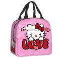 thumbnail image 1 of Bolsa de comida portátil, bolsa de almuerzo con dibujos de Hello Kitty, bolsa de almuerzo con aislamiento, bolsa de almuerzo para estudiantes, 1 of 1