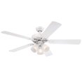 thumbnail image 2 of Westinghouse 7236400 52 in. Ceiling Fan with Dimmable LED Light Fixture White Finish Reversible Blades White & White Washed Pine Frosted Ribbed Glass, 2 of 4
