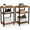 Rust Brown, variant on edx 3-Tier End Table, Nightstand, Storage Shelf for Living Room, Bedroom, Grey,11.81"W x 13.39"D x 22.8"H