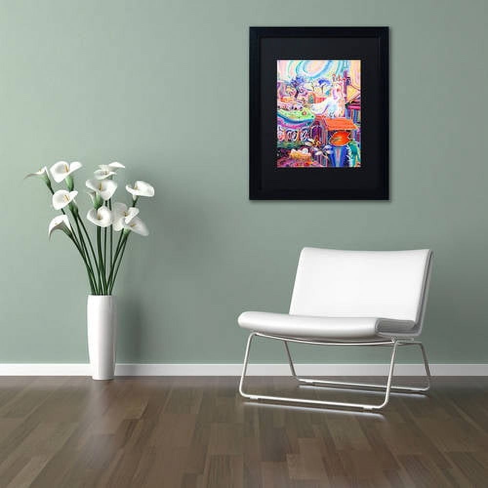 Trademark Fine Art "Poppycock" Canvas Art by Josh Byer, Black Matte, Black Frame