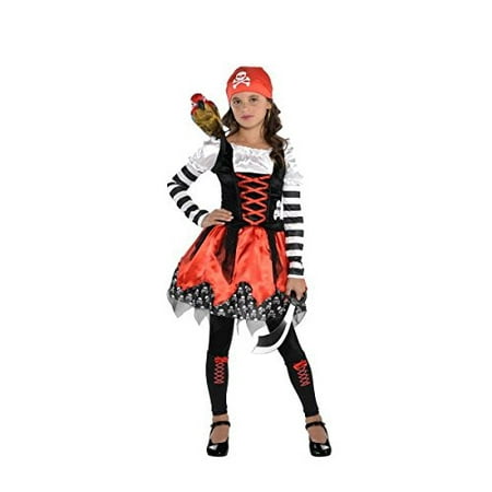Girls Cross Bone Pirate Cutie Child Costume - 3 Piece Set |