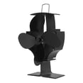 thumbnail image 4 of Ventilador de estufa de 4 aspas con circulación de calor de aluminio para chimenea de leña doméstica, 4 of 14