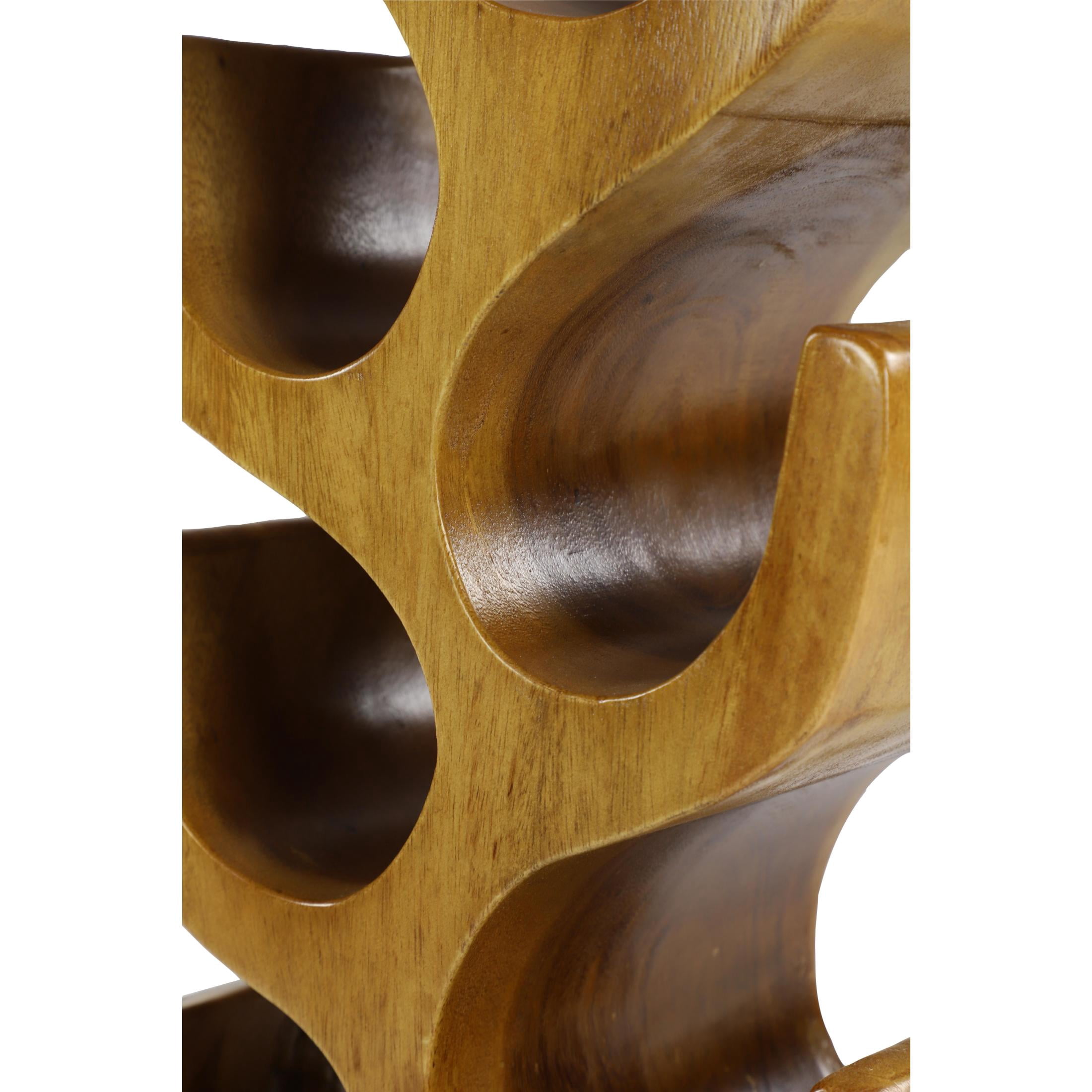 8- Bottle Brown Tree Curved Shaped Wine RackDecMode 11" x 28" Brown Wood Curved Shaped 8 Bottle Tree Wine Rack, 1-Piece