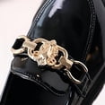 thumbnail image 6 of Gpaecead Girls Metal Ornament Loafers Solid Color Soft Sole Faux Leather Casual Flats For School Spring Summer, Black, 6 of 8