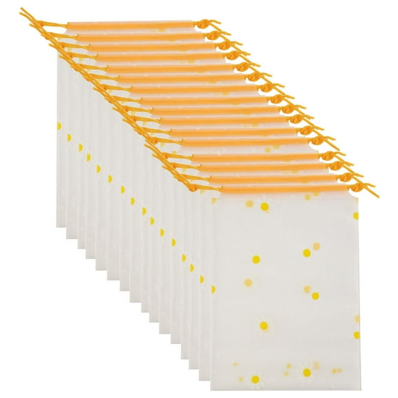 WESIEVYA 100Pcs Drawstring Storage Bags for Cosmetics and Daily Use 7.86X6.29X0.04in EVA