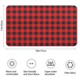 thumbnail image 3 of Red Black Checkerboard Checkered Pattern Bathroom Rugs Mat,Non Slip Microfiber Bathroom Rug,Rubber Backing,Soft Bathroom Mats for Bathroom Floor,Tub and Shower,17x30in(43x75cm), 3 of 5