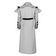 thumbnail image 5 of Clothing Retro Court Party Style Zip Split Long Trench Coat for Stage Events Performance, 5 of 5