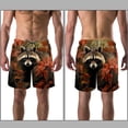 thumbnail image 3 of luoweisi Men's Beach Shorts Quick Dry Swim Trunks with Mesh Lining Raccoon S, 3 of 5