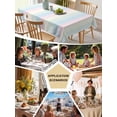 thumbnail image 5 of Colorful Striped Table Cloth, Rainbow Color Stripes Waterproof Tablecloth for Rectangle Tables, Reusable Washable Fabric Table Cover for Restaurant Kitchen Dining Tables 60"x84", 5 of 6