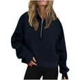 thumbnail image 2 of Vedolay Women's Hoodies Fashion 2023 Plus Size Pullover Sweater Sweater Jackets for Women Navy,XL, 2 of 5