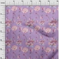 thumbnail image 2 of oneOone Cotton Poplin Twill Pastel Purple Fabric Flower Watercolor Sewing Fabric By The Yard Printed Diy Clothing Sewing Supplies 56 Inch Wide, 2 of 4