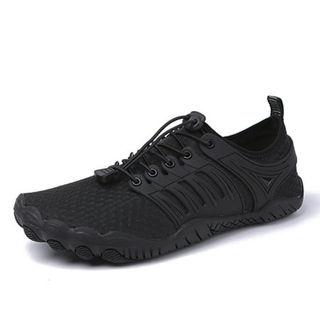 

Aousin Shoes Breathable Diving Sneaker Wear-resistant Wading Shoes for Lake Hiking (Black 10.5)