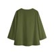 thumbnail image 5 of Neewe Women's Casual 3/4 Sleeve Plain V-Neck Button Decoration Pleated Blouses Tops T-Shirts S-XXL, 5 of 7