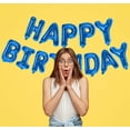 thumbnail image 2 of 16 Inch Blue Happy Birthday Balloons Banner Foil Letters Balloons for Birthday Decorations Party Supplies, 2 of 4