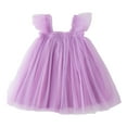 thumbnail image 1 of KYAIGUO Robe en Tulle à Manches Volantes pour Filles 1-6 Ans, Robe d'Été Décontractée pour Bébé, 1 of 8