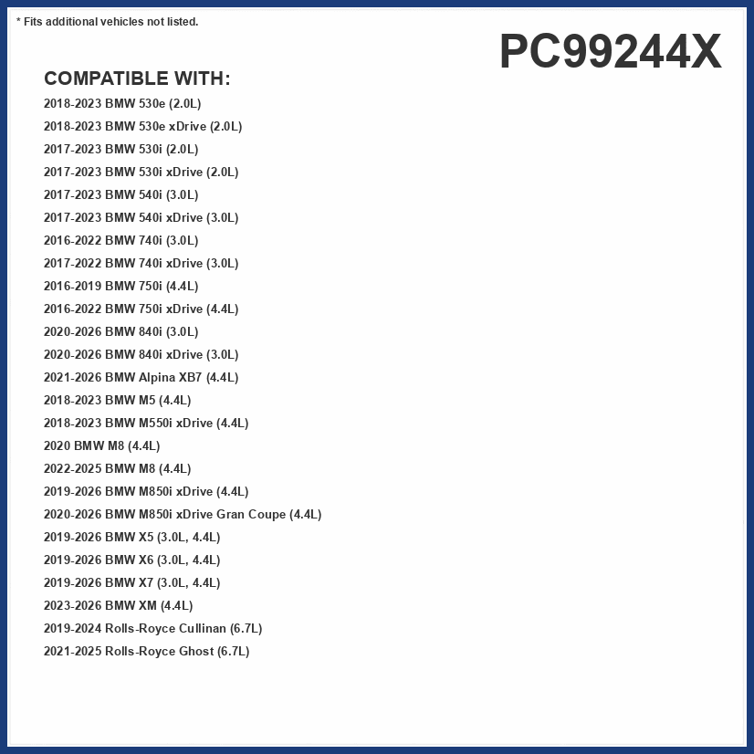 PUREFLOW PC99244X Cabin Air Filter | Fits 2019-2026 BMW X5 3.0L, 4.4L, X7 3.0L, 4.4L, X6 3.0L, 4.4L, M850i xDrive 4.4L