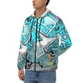 thumbnail image 2 of Lsque Geometry Dash for Mens Full-zip Hoodie, Zip-up Pullover Hooded Sweatshirt, Kangaroo Pocket Hoodie Ideal for Daily Wear, Travel, and Home-3X-Large, 2 of 8