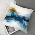 thumbnail image 7 of JRXY Gold and Blue Abstract Art Printed Pillowcase Set of 2 White, 7 of 7