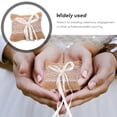 thumbnail image 5 of GOOHOCHY Ring Pillows for Wedding 2Pcs Khaki Lace Linen Bridal with Ring Storage, 5 of 8