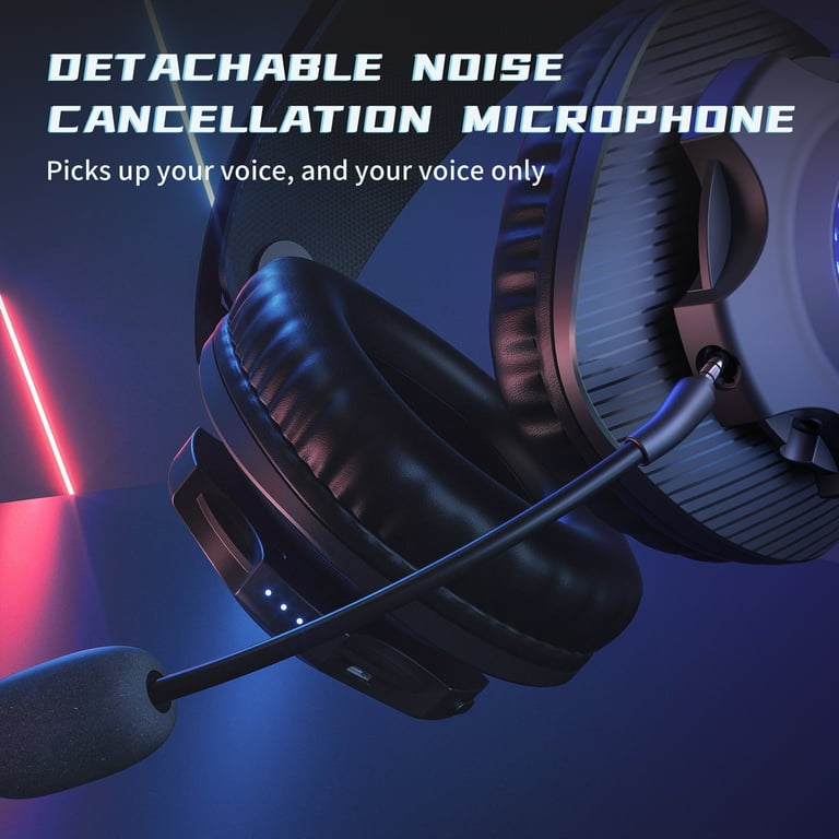 VANKYO Wireless Wired Gaming Headset Noise Cancelling Detachable Mic 30H Battery 7.1 Surround Sound Walmart