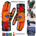 thumbnail image 2 of Guantes calefactados para pantalla táctil, 3 niveles de temperatura, impermeables, eléctricos, de invierno, calentador de manos para motocicleta al aire libre, esquí y ciclismo, 2 of 5