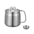 thumbnail image 2 of Sunjoy Tech 1500/2000ML Oil Filter Can Stainless Steel Oil Filter Pot Large Capacity Oil Filter Vessel Fryer Pan with Fine Mesh Filter Heavy Duty Bacon Grease Container for Home Kitchen Outdoor Cookin, 2 of 8