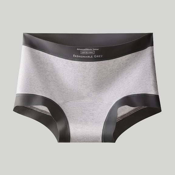 Fashion Women's Ventilate Underpants Solid Soft Regular Comfortable Briefs Microfiber and Lace Cheeky Breathable Panties Silky Invisible Soft Stretch