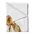 thumbnail image 2 of Engagement Party Soft Flannel Fleece Blanket, Realistic Illustration 3D Style Image Heart Shaped Engagement Rings, Cozy Plush for Indoor and Outdoor Use, 70" x 90", Beige and White, by Ambesonne, 2 of 5