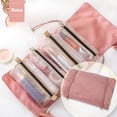 thumbnail image 2 of Bolsas de Cosméticos para Mujer, Cosmetiquera de Viaje con Banda Elástica y 4 Desmontables de Malla, Neceser de Viaje Portátil para Cosmeticos、Accesorios Electrónicos、Joyería y Accesorios、（Rosa）, 2 of 4